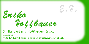 eniko hoffbauer business card